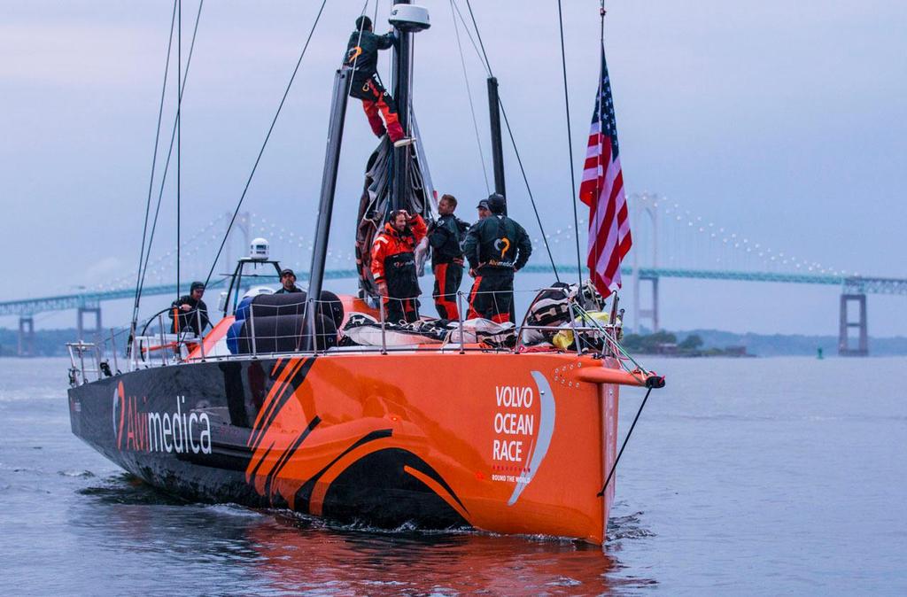 Team Alvimedica arrives from Lisbon, Portugal on June 9, 2014 in Newport, Rhode Island. ©  Daniel Forster / Team Alvimedica https://www.facebook.com/TeamAlvimedica