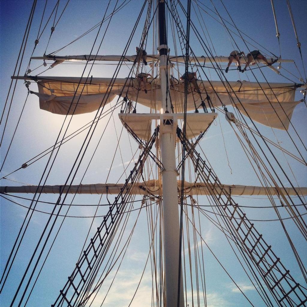 About to unfurl - during the tow out.  Photography by J Holt WNPR ©  SW