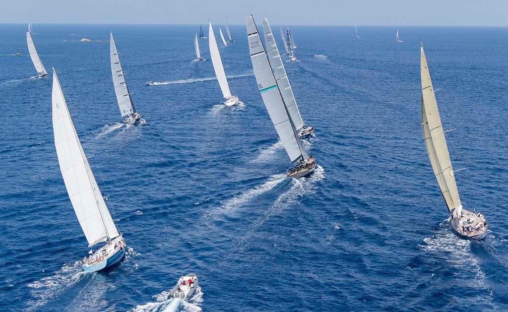 Fleet racing - 2014 Loro Piana Superyacht Regatta photo copyright Carlo Borlenghi / www.carloborlenghi.com taken at  and featuring the  class
