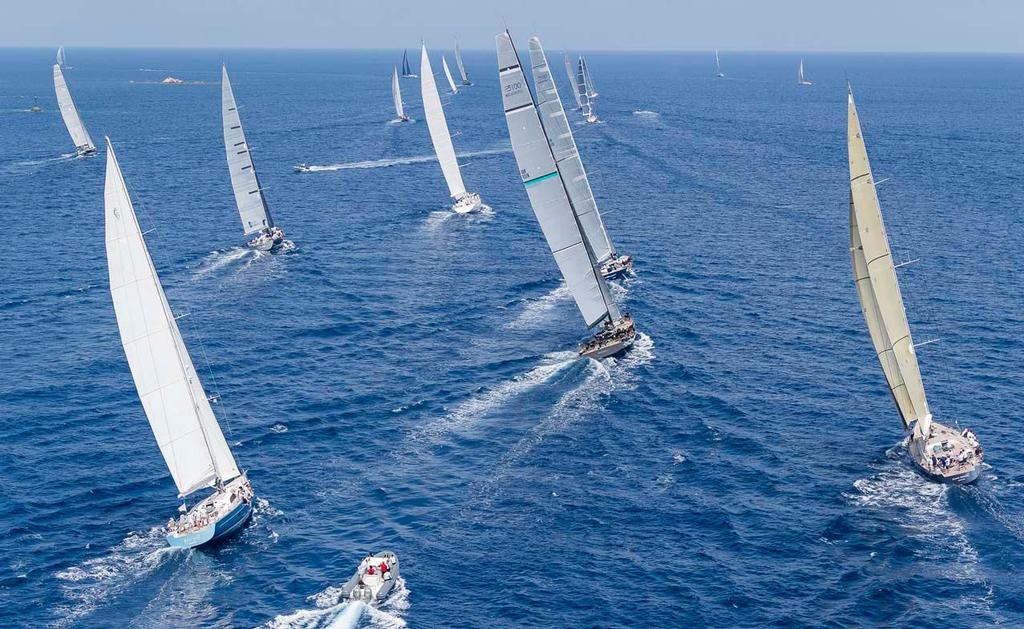 Fleet racing - 2014 Loro Piana Superyacht Regatta photo copyright Carlo Borlenghi http://www.carloborlenghi.com taken at  and featuring the  class