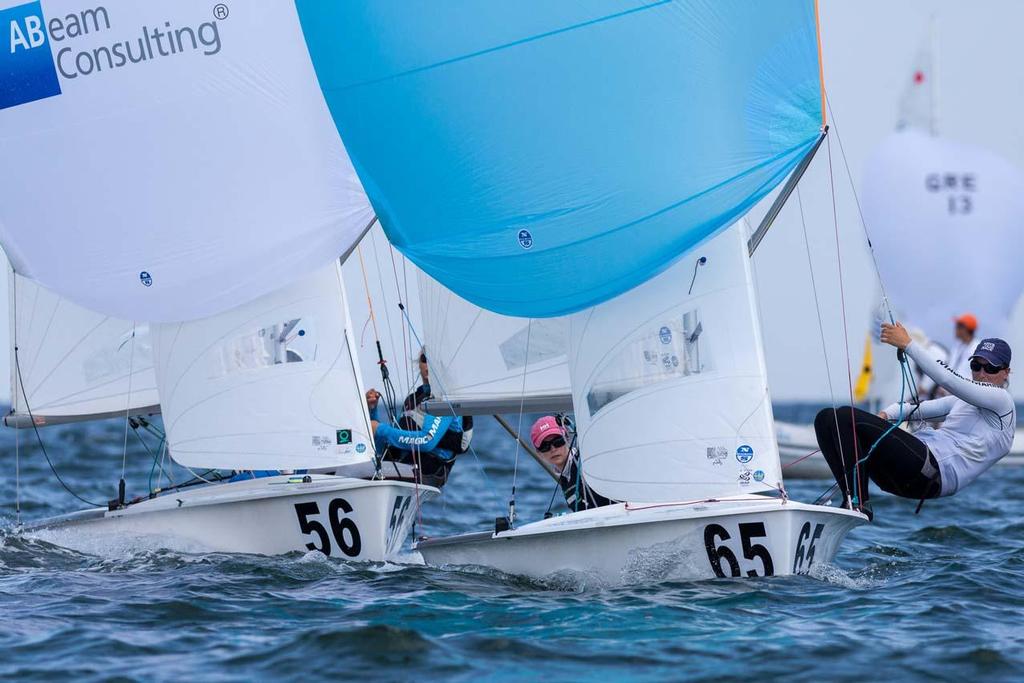 Day 1 - 470 Junior World Championship: Maelenn Lemaitre/Aloise Retornaz (FRA) - defending Junior World Champions &copy; Zerogradinord.it
