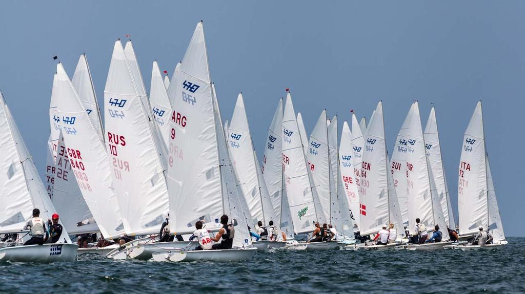 Day 1 - 470 Junior World Championship: 470 Men/Mixed Fleet Upwind &copy; Zerogradinord.it