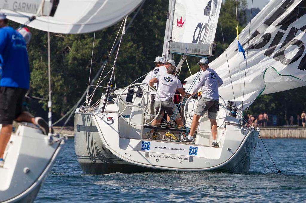 Ian Williams of GAC Pindar goes straight to the Semi-Finals at Match Race Germany. ©  Ian Roman / WMRT