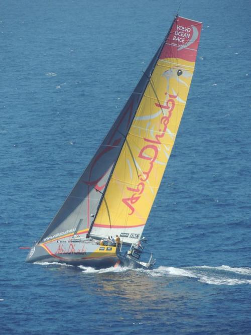 Azzam as seen from Queen Mary 2 © Abu Dhabi Ocean Racing