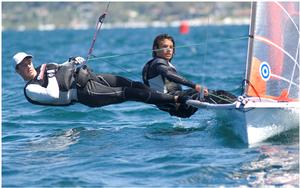 Colley and Connor prepare for the Worlds campaign in the 29er - ISAF Youth Sailing World Championships photo copyright Sally Colley taken at  and featuring the  class