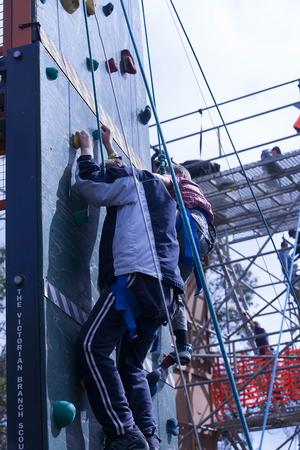 Scouts will have their rock-climbing tower at Explore Australia Expo.  - Explore Australia Expo 2014 photo copyright Explore Australia Expo taken at  and featuring the  class