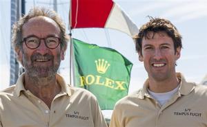 Father and son duo, Rob and Tom Humphries, sailed onboard Erbil Arkin's Tempus Fugit. - 160th New York Yacht Club Annual Regatta 2014 photo copyright  Rolex/Daniel Forster http://www.regattanews.com taken at  and featuring the  class