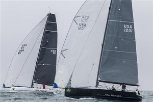 Steve and Heidi Benjamin's spookie and Paul Jeka's after midnight in IRC 2 for the Around-the-Island Race photo copyright  Rolex/Daniel Forster http://www.regattanews.com taken at  and featuring the  class