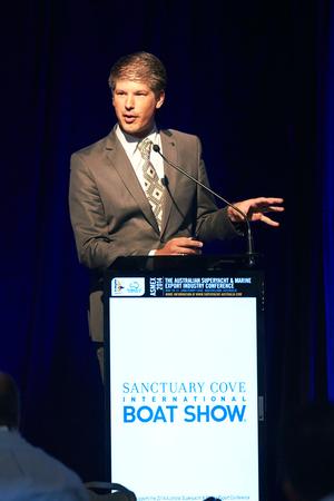Erwin Bamps COO Gulf Craft photo copyright AIMEX  taken at  and featuring the  class