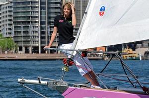 Jessica on her S&S 36, Ella's Pink Lady photo copyright  SW taken at  and featuring the  class