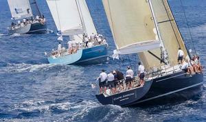 CAPE ARROW, Southern Wind, Farr Yacht Design, 30.26m FEELINâ€™ GOOD, Southern Wind Shipyard, Farr Yacht Design, 26.6m; WINDFALL, Southern Wind Shipyard, Reichel/Pugh, 28.64m - Loro Piana Superyacht Regatta 2014 day 3 photo copyright Carlo Borlenghi / www.carloborlenghi.com taken at  and featuring the  class