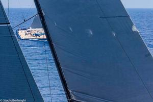 OPEN SEASON, Wally Cento, Vrolijk, 30.47m; MAGIC CARPET CUBED, Wally Cento, Reichel Pugh, 30.5m - Loro Piana Superyacht Regatta 2014 photo copyright Carlo Borlenghi http://www.carloborlenghi.com taken at  and featuring the  class