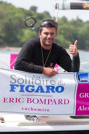Victoire d'Alexis Loison (Groupe Fiva) sur la 1ere etape de la Solitaire du FIgaro Eric Bompard Cachemire entre Deauville et Plymouth - le 11/06/2014 photo copyright Alexis Courcoux taken at  and featuring the  class