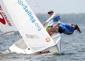 Day Two of the semi-finals of the GILL Coed National Championship held at the College of St. Mary's in St. Mary's City, MD. photo copyright Brian Schneider taken at  and featuring the  class