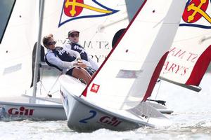 Day Two of the semi-finals of the GILL Coed National Championship held at the College of St. Mary's in St. Mary's City, MD. photo copyright Brian Schneider taken at  and featuring the  class