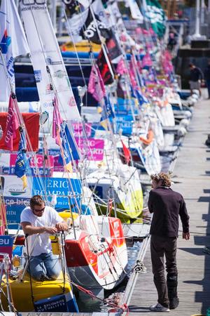 La Solitaire du Figaro-Eric Bompard cachemire - Ambiance ponton Deauville photo copyright Maxime Flipo taken at  and featuring the  class