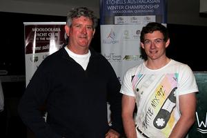 Etchells Australasian Winter Championship 2014. Greg Torpy with his son Josh who is racing on another fleet boat.  - Etchells Australasian Winter Championship 2014 - photo © Teri Dodds