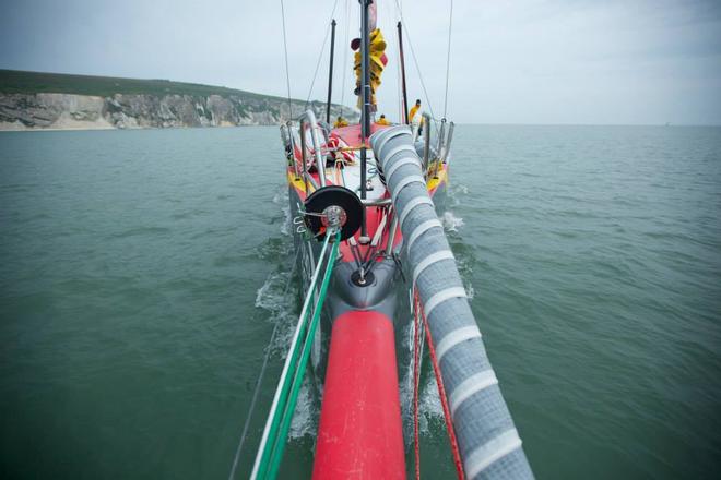 Azzam begins final aproach to England under engine - Abu Dhabi Ocean Racing - Trans Atlantic Return crossing July 2014 © Abu Dhabi Ocean Racing (ADOR) 