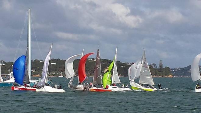 Close finish - 2014 E5.9 Traveler Series - Opua Regatta © Julie Kidman