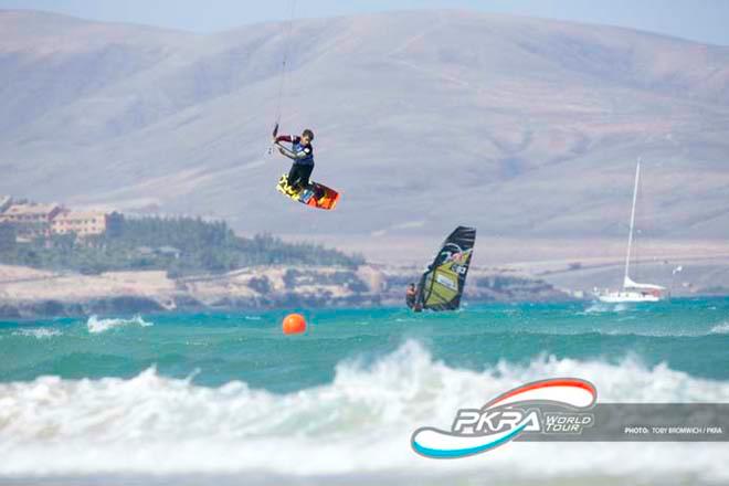 Fuerteventura Kiteboarding PKRA Grand Slam 2014, Day 3 ©  Toby Bromwich / PKRA http://prokitetour.com/