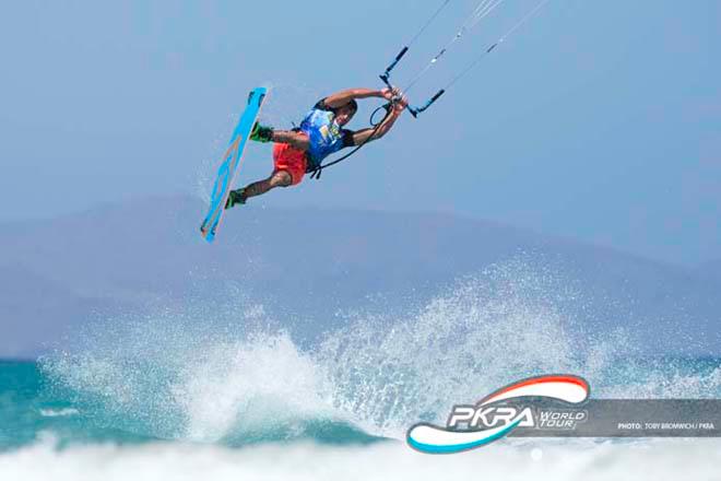 Fuerteventura Kiteboarding PKRA Grand Slam 2014, Day 3 ©  Toby Bromwich / PKRA http://prokitetour.com/