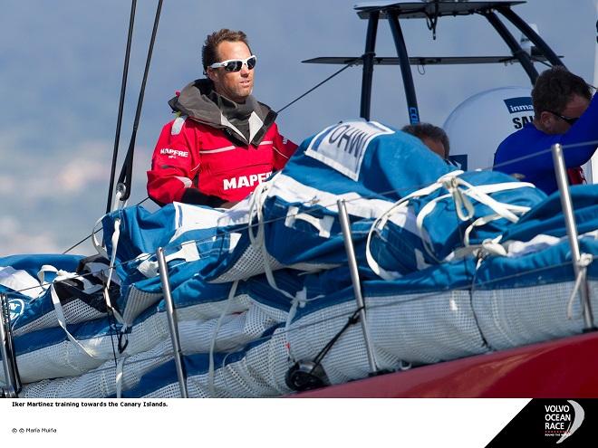 Iker Martinez training towards the Canary Island. Volvo Ocean Race 2014-15 © Maria Muina