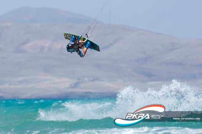 Fuerteventura Kiteboarding PKRA Grand Slam 2014, Day 3 ©  Toby Bromwich / PKRA http://prokitetour.com/