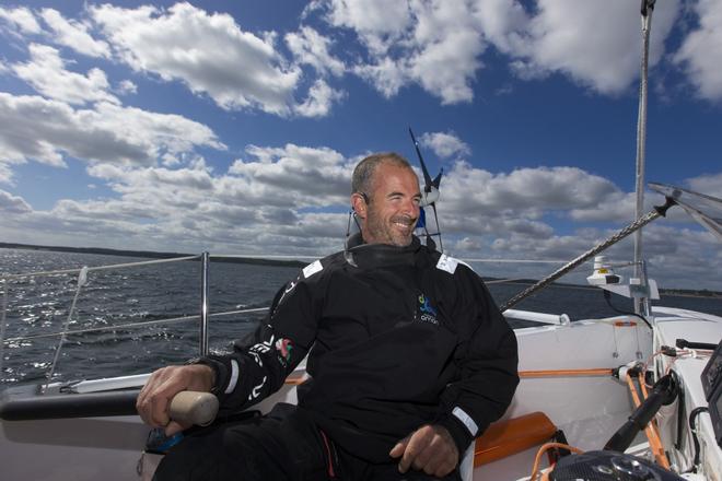 Damian Foxall (IRL) on Oman Sail's MOD70 Musandam during Kiel week 2014, 22-06-2014, Kiel - Germany. © Sander van der Borch - SubZero Images http://www.subzeroimages.com