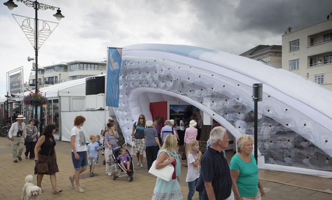 Aberdeen Asset Management Cowes Week 2013. Images showing the Visit Oman tent.  © Mark Lloyd http://www.lloyd-images.com