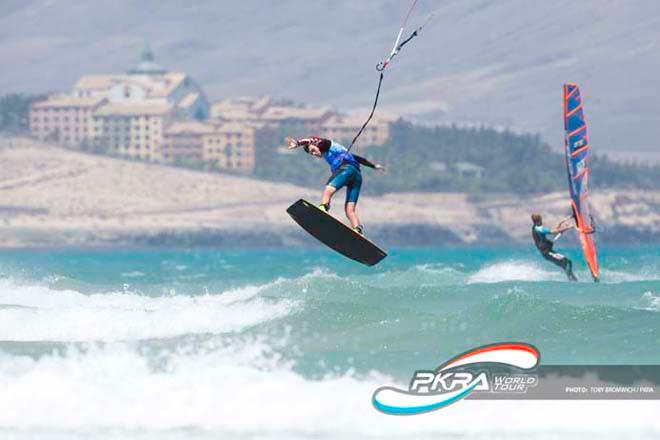 Fuerteventura Kiteboarding PKRA Grand Slam 2014, Day 3 ©  Toby Bromwich / PKRA http://prokitetour.com/