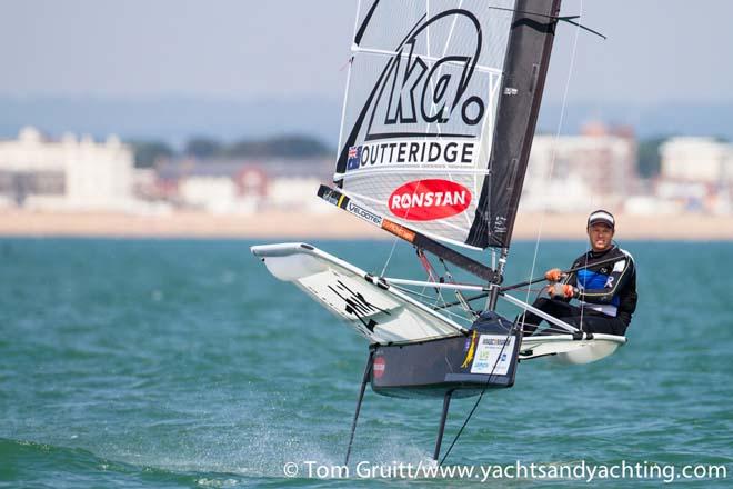 2014 International Moth World Championship day 6 - Nathan Outteridge © Tom Gruitt / yachtsandyachting.com