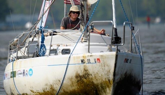 The image we love - after 10 months non-stop at sea, Matt arrives home ©  SW