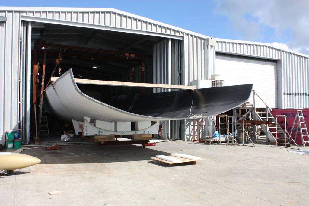 New stern section for the the Bakewell-White designed supermaxi, Rio being remodelled for the Transpac at Cooksons photo copyright SW taken at  and featuring the  class