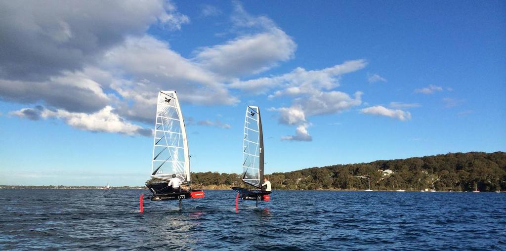 Photo by Mike Herbener - Oracle Team USA- foiling camp Wangi SC photo copyright Oracle Team USA media taken at  and featuring the  class