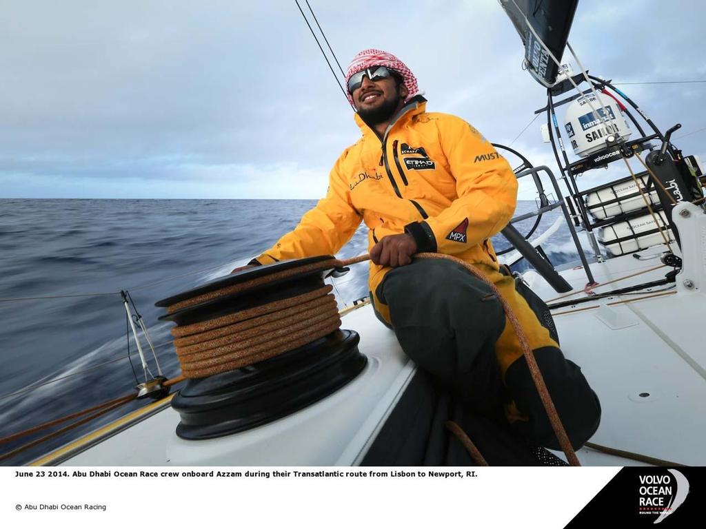 Abu Dhabi crew on board Azzam photo copyright Abu Dhabi Ocean Racing taken at  and featuring the  class