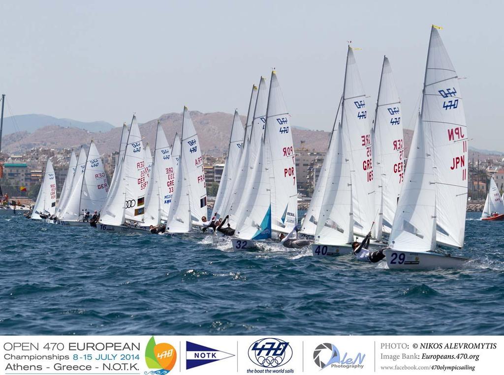470 Men Race start - 2014 470 European Championship photo copyright Nikos Alevromytis / Alen Photography http://www.alen.gr taken at  and featuring the  class
