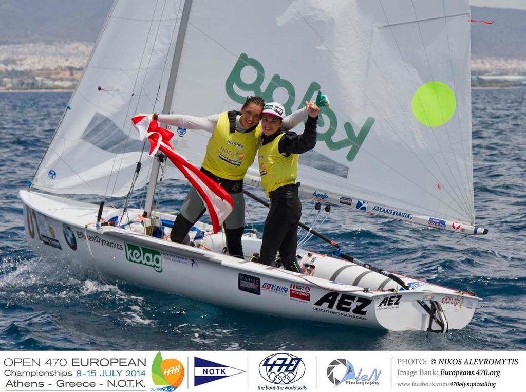 470 Women European Champions Lara Vadlau and Jolanta Ogar (AUT-431) - 2014 470 European Championship photo copyright Nikos Alevromytis / Alen Photography http://www.alen.gr taken at  and featuring the  class