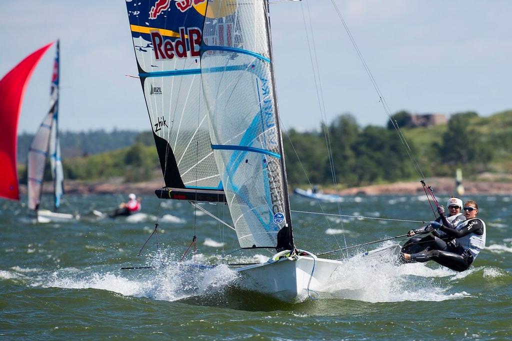 Alex Maloney and Molly Meech (NZL) Day 3 Seiko 49erFX European Championship Helsinki, Finland photo copyright Mick Anderson / Sailingpix.dk http://sailingpix.photoshelter.com/ taken at  and featuring the  class