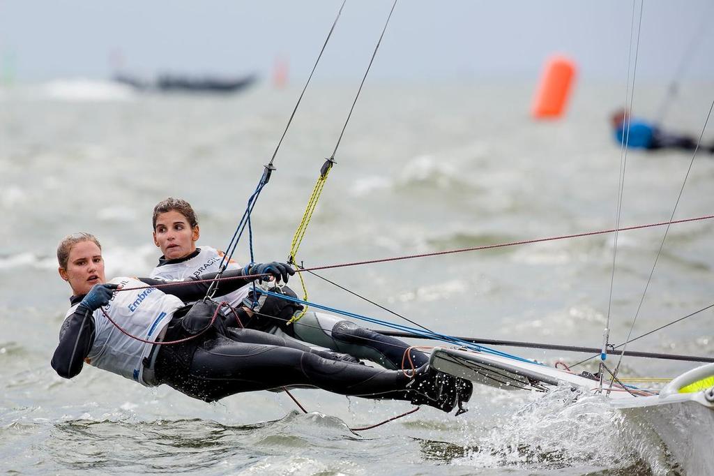 49erFX Grael and Kunz (BRA)-  2014 49er and 49erFX European Championships - Day 5 photo copyright Mick Anderson / Sailingpix.dk http://sailingpix.photoshelter.com/ taken at  and featuring the  class