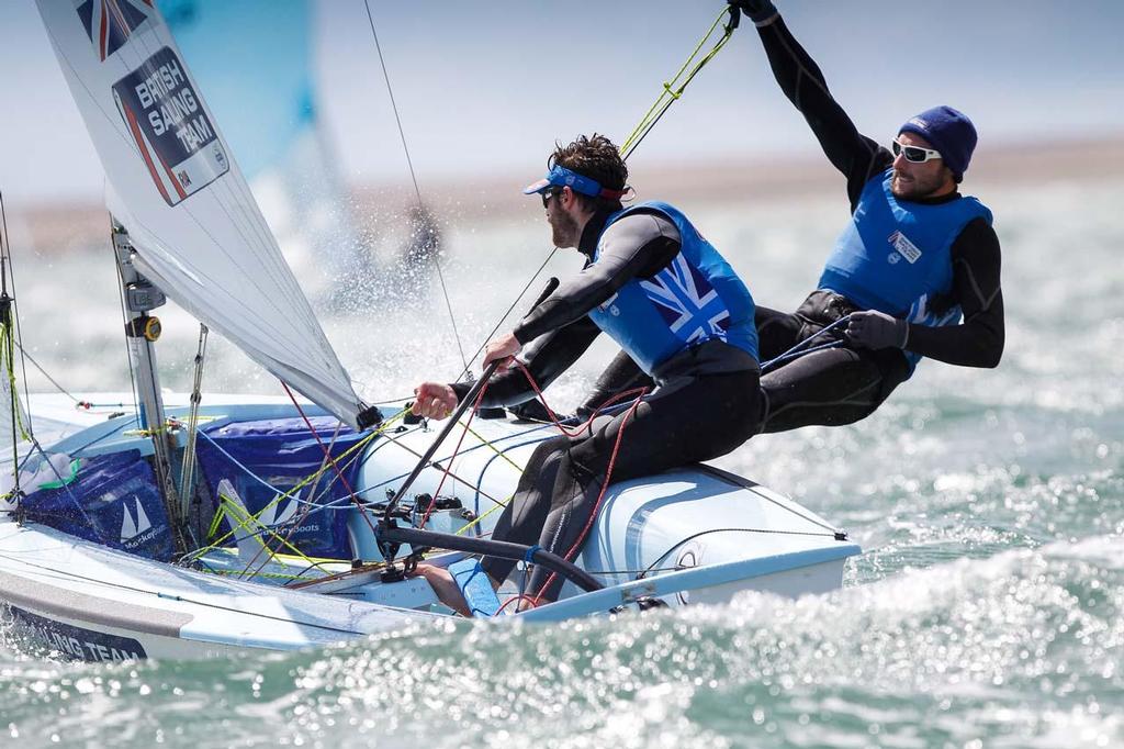 Luke Patience and Elliott Willis competing at the Sail for Gold Regatta 2014 photo copyright  Paul Wyeth / RYA http://www.rya.org.uk taken at  and featuring the  class