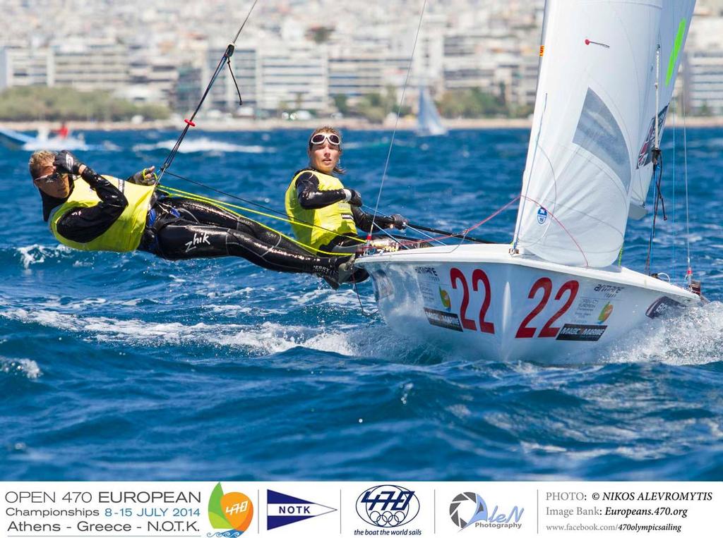 Hannah Mills and Saskia Clark (GBR-118) - 2014 470 European Championship photo copyright Nikos Alevromytis / Alen Photography http://www.alen.gr taken at  and featuring the  class