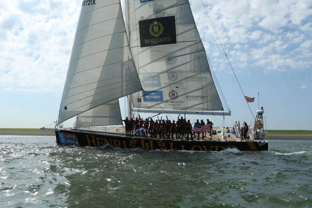 Henri Lloyd off the Dutch coast - 2013-14 Clipper Round the World Yacht Race photo copyright Clipper Ventures taken at  and featuring the  class