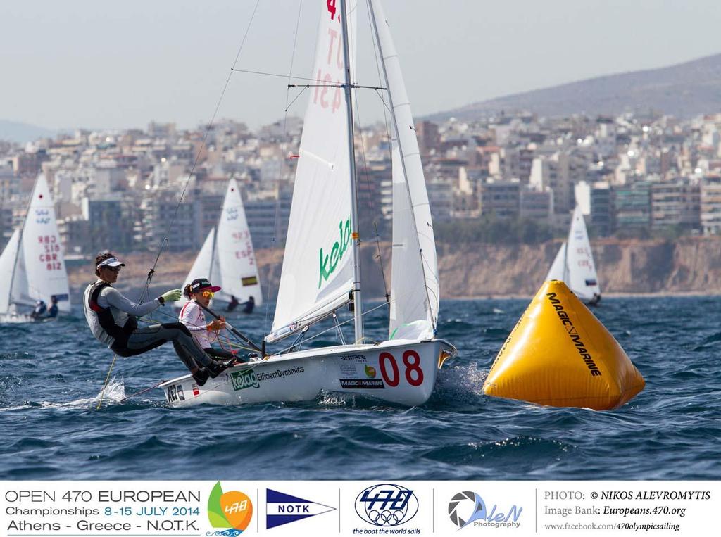 Lara Vadlau and Jolanta Ogar (AUT-431) - 2014 470 European Championship photo copyright Nikos Alevromytis / Alen Photography http://www.alen.gr taken at  and featuring the  class