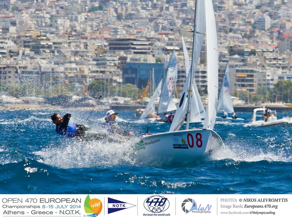 Lara Vadlau and Jolanta Ogar (AUT-431) - 2014 470 European Championship photo copyright Nikos Alevromytis / Alen Photography http://www.alen.gr taken at  and featuring the  class
