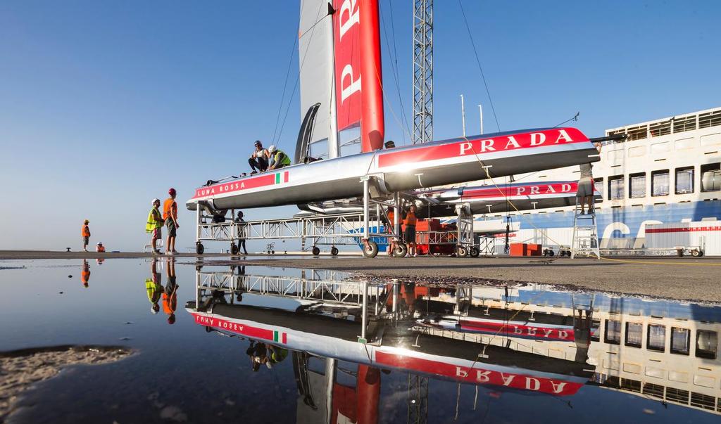 Team Luna Rossa - Dockside in Cagliari, Italy - photo © Carlo Borlenghi/Luna Rossa http://www.lunarossachallenge.com