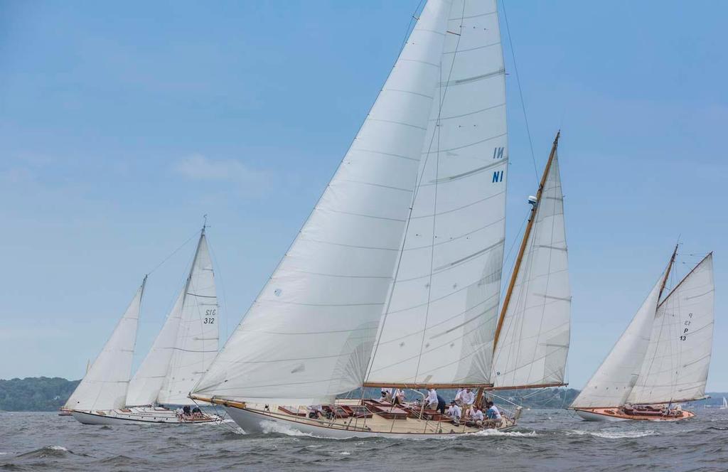 RUGOSA, Sail Number:  N1, Owner/Skipper: Halsey Herreshoff, Class: Classic Rating Formula - Class 1, Yacht Type: NY 40, Home Port: Bristol, RI, USA; CHIPS, Sail Number:  P-13, Owner/Skipper: Jed Pearsall, Class: Classic Rating Formula - Class 1, Yacht Type: W.Starling Burgess P-Class, Home Port: Newport, RI, USA; FORTUNE, Sail Number: 312, Owner/Skipper: John Taft/Tom Glassie, Class: Classic Rating Formula - Class 1, Yacht Type: Custom Schooner, Home Port: Newport, RI, USA - New York Yacht Club  ©  Rolex/Daniel Forster http://www.regattanews.com