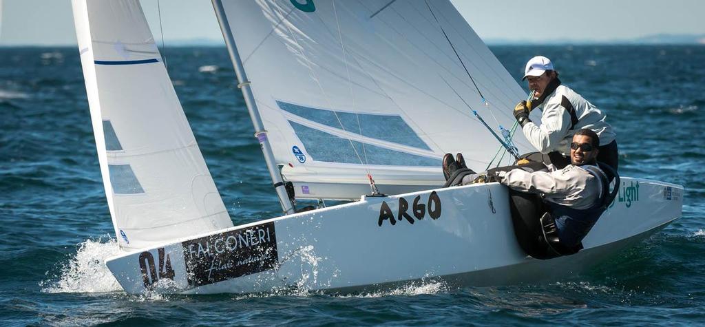 2014 Star Class World Championship, Fraglia Vela Malcesine - Day 4, Simone Goncalves and Lars Schmidt ©  Marc Rouiller / Star Sailors League