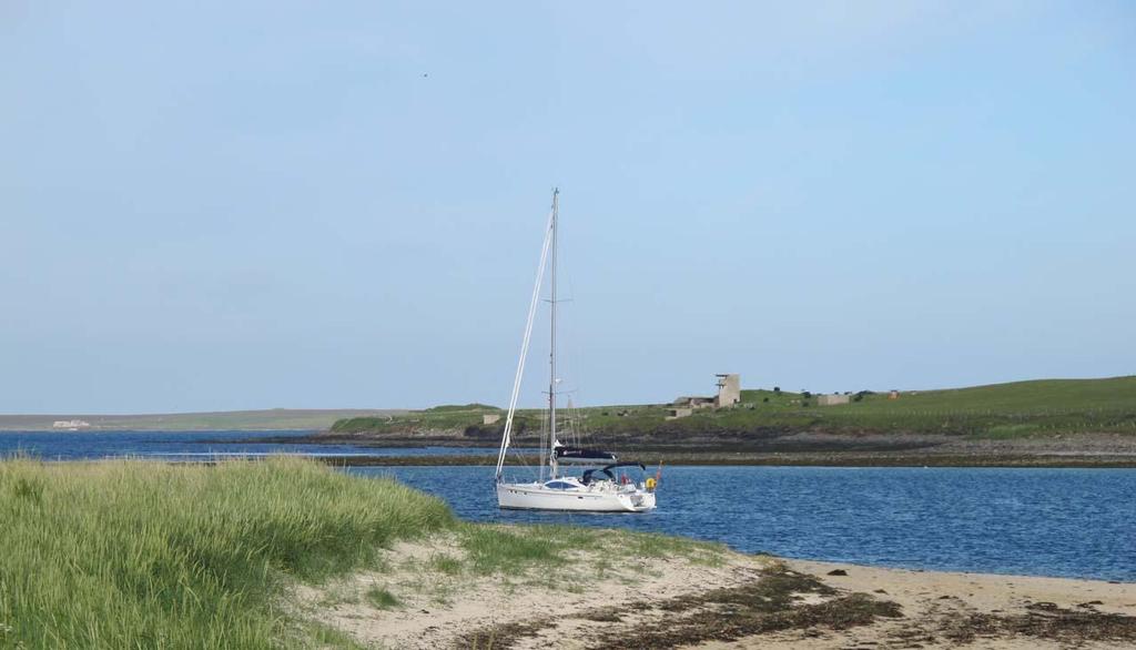 Distant Shores II at anchor in East Weddel Sound © Paul and Sheryl Shard http://www.distantshores.ca/