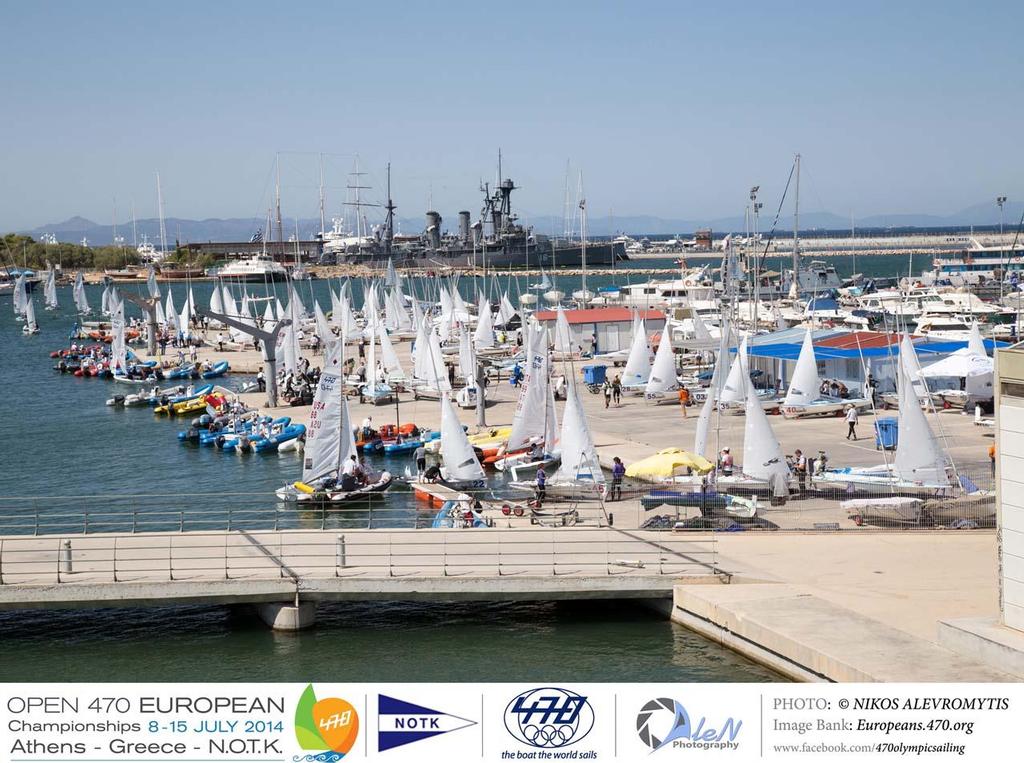 View over boat park - 2014 470 European Championship photo copyright Nikos Alevromytis / Alen Photography http://www.alen.gr taken at  and featuring the  class