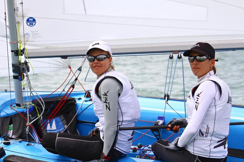 Polly Powrie and Jo Aleh - 2012 Gold Medalists and 2013 World Champions Womens 470 class © Richard Gladwell www.photosport.co.nz